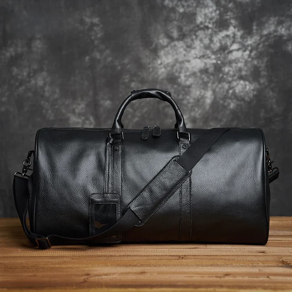 ZRCX – sac de voyage en cuir véritable pour hommes et femmes, sac de transport en cuir de vache souple, bagages à main, sac à bandoulière de voyage, sac de week-end