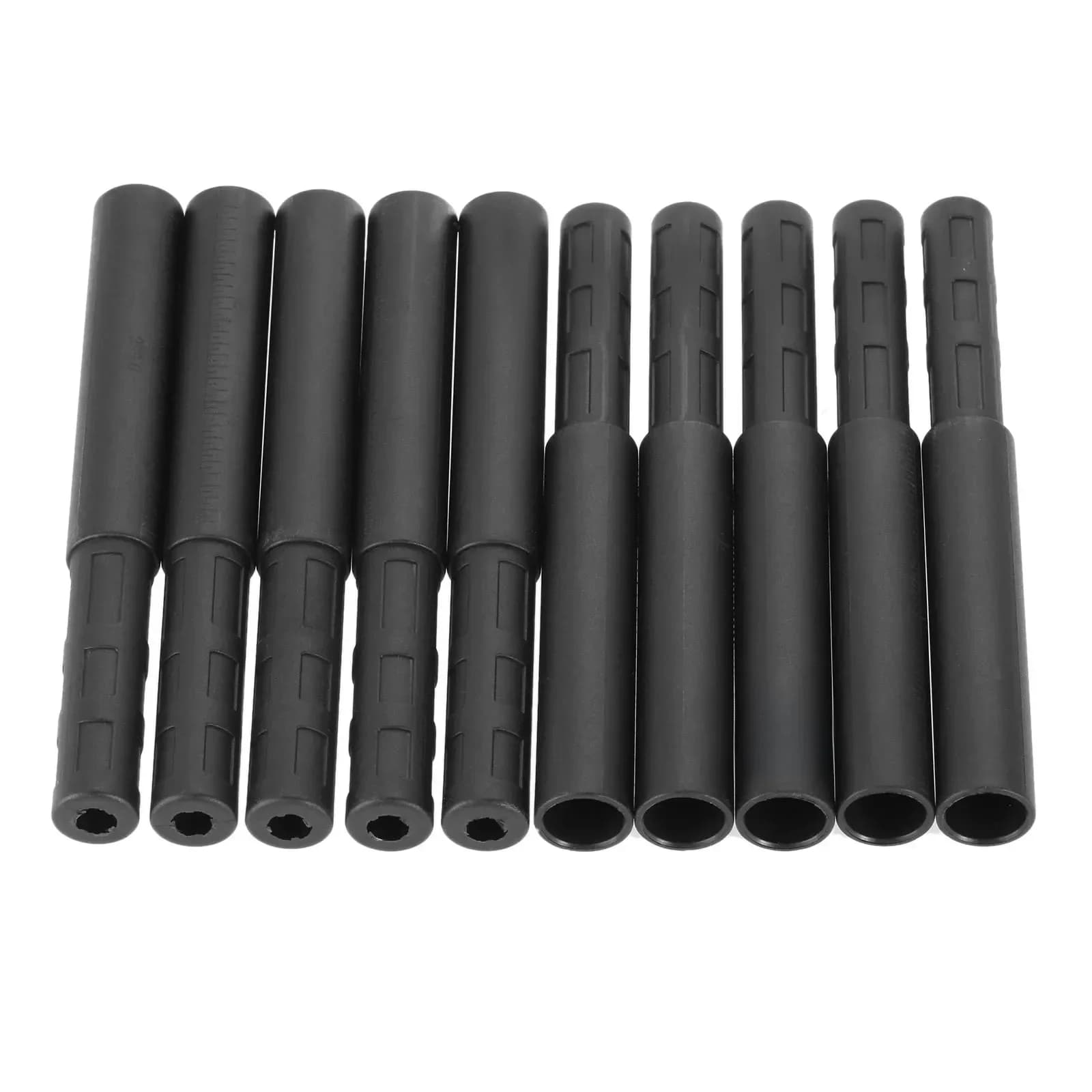 Kit de tiges d'extension en Fiber de carbone pour Club de Golf noir, bâton d'extension de fesses pour manche en fer/Graphite, Putter, accessoires de Golf 125mm, 10 pièces