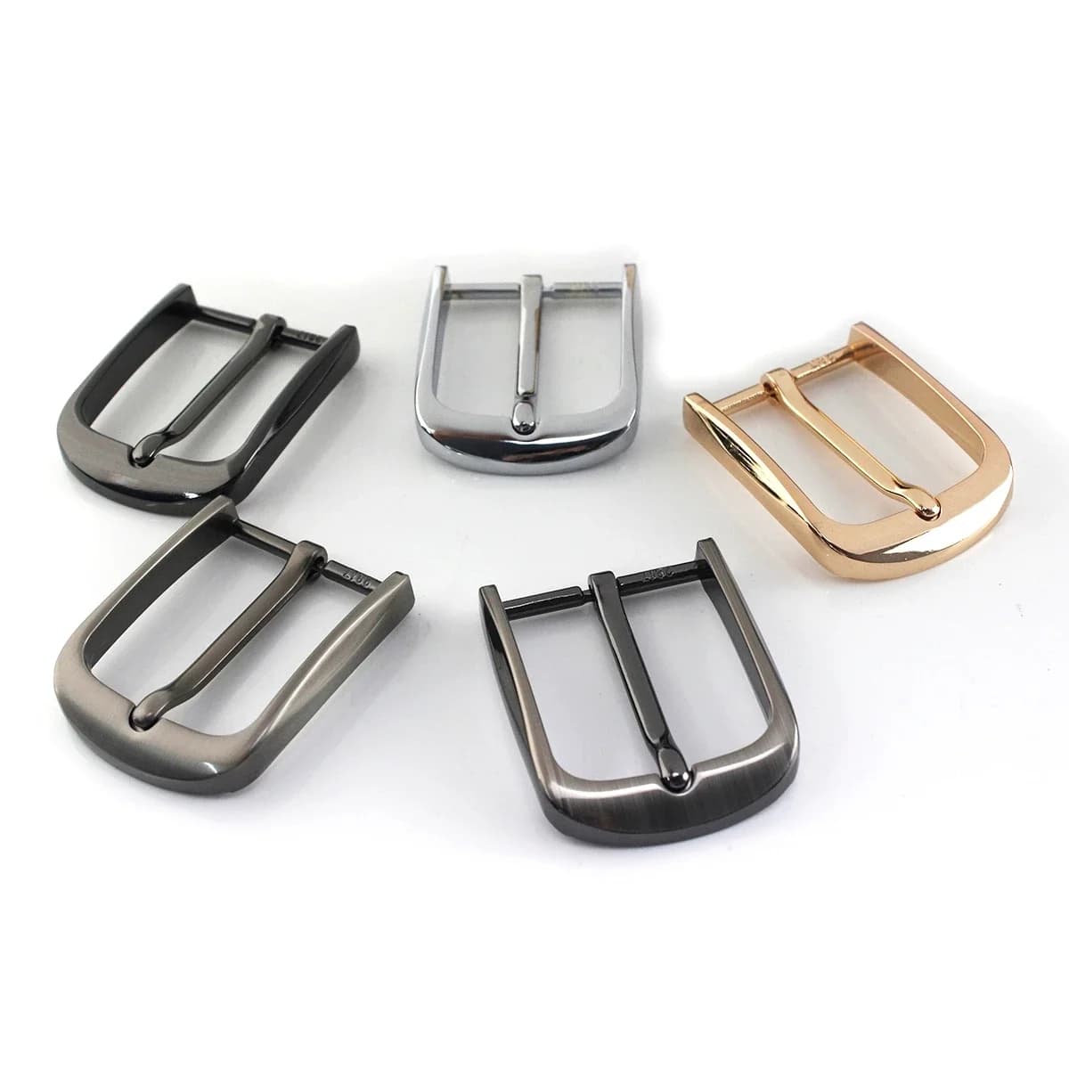 Boucle de ceinture décontractée en métal pour hommes, 40mm, 1 pièce, barre d'extrémité, barre de talon, demi-boucle à broche unique pour l'artisanat du cuir, sangle en jean