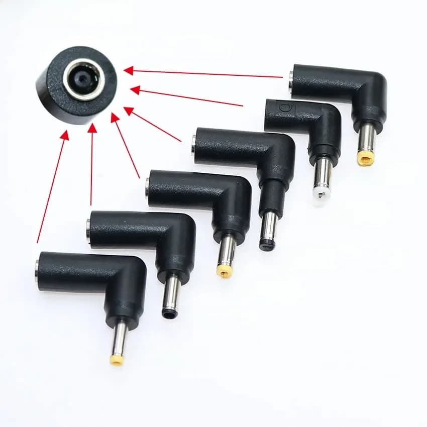 Connecteur adaptateur de chargeur d'alimentation CC, prise à angle droit, 4.5x3.0mm, 600 vers 5.5x2.5, 5.5x2.1, 4.8x1.7, 4.5x3.0, 4.0x1.7, 1PC