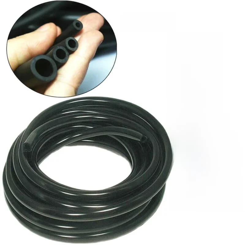 Tuyau en caoutchouc nitrile lisse noir multi-tailles 3mm~19mm, longueur 1 mètre/3 mètres, pour la distribution de carburant et le carburateur