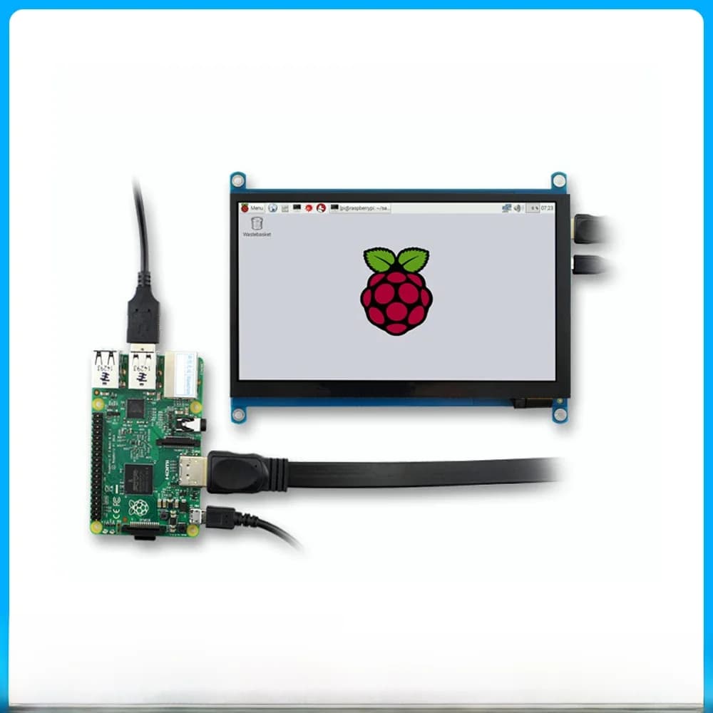 Écran Tactile Portable HD 1024x600 TFT LCD de 7 Pouces, Mini PC, Moniteur HDMI, USB, Sans Support de Pilote, Raspberry Pi