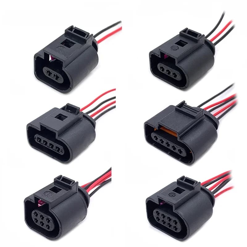 1 jeu de connecteurs de câbles électriques pour klaxon de voiture à 1,5 mm, 2, 3, 4, 5, 6, 8, 10, 14 broches, fiche de faisceau de câbles femelle 1J0973703