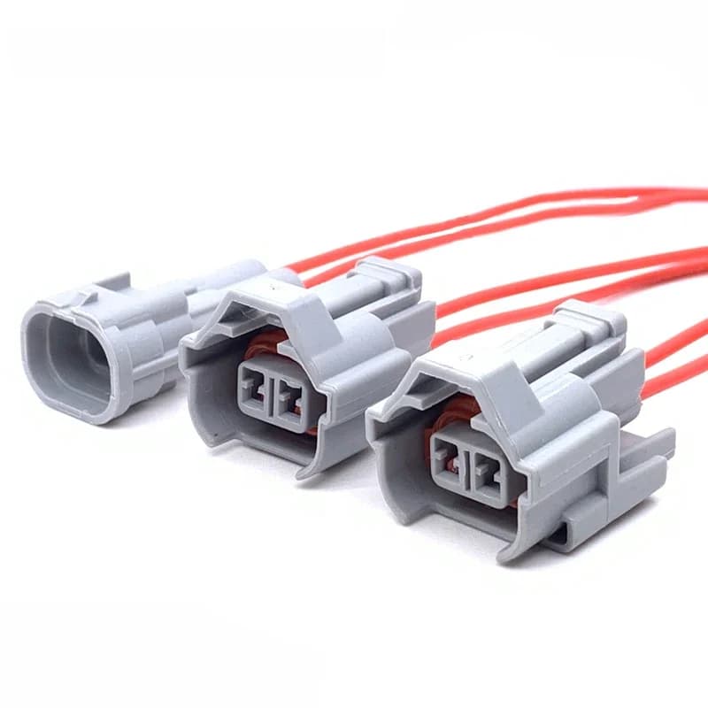 Connecteurs de câbles électriques pour injecteur de carburant de voiture, 1 jeu de 2 broches, prise de faisceau de câbles femelle mâle étanche 6189-0060 6180-2405