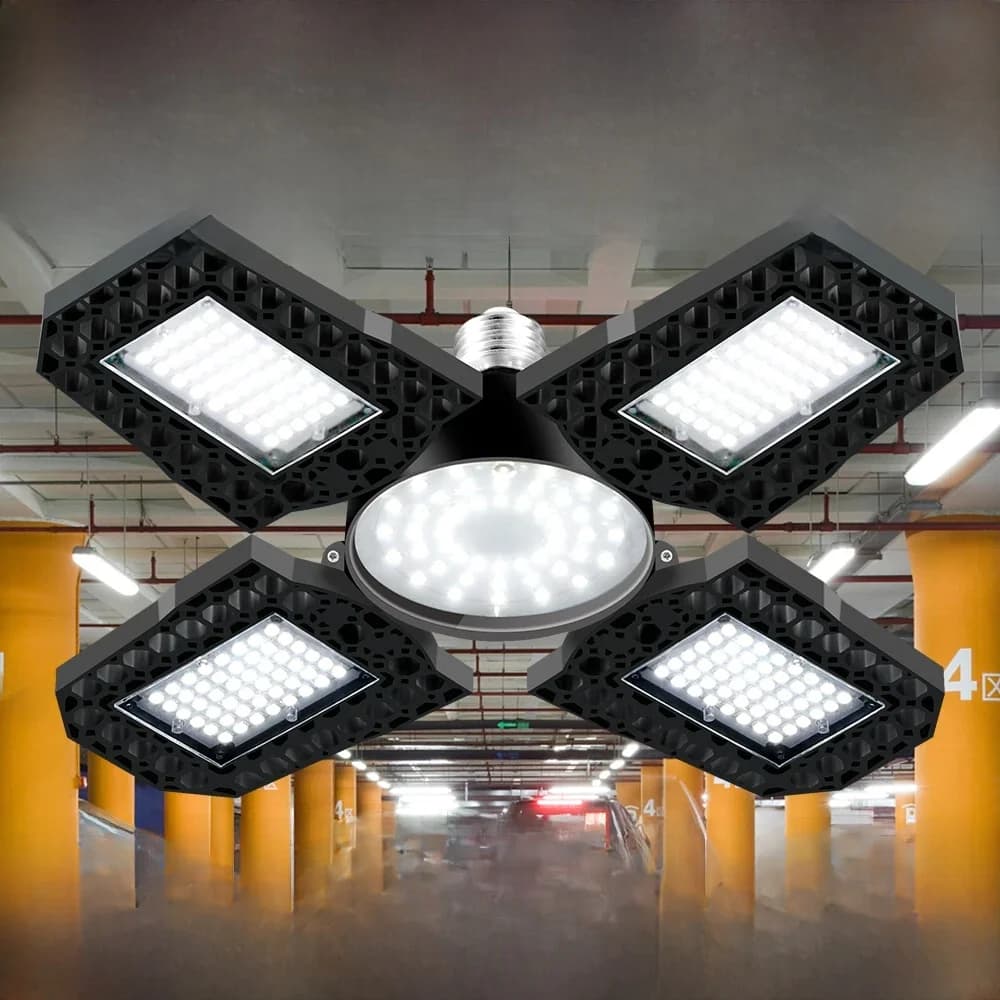 Ampoule LED 200/300/400W, 220/110V, spot lumineux, éclairage d'intérieur, luminaire de plafond déformable, idéal pour un garage ou un entrepôt