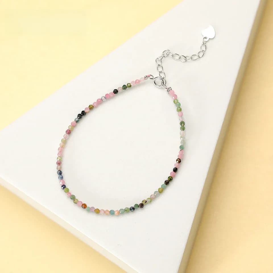 Bracelet de perles en pierre naturelle, chaîne à main, bijoux de luxe de 2MM avec Bracelet en argent Sterling 925, cadeau pour femmes, vente en gros