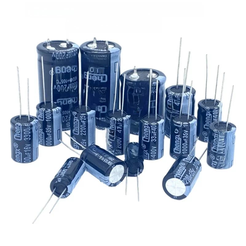 Condensateur électrolytique en aluminium, 6.3V 10V 16V 25V 35V 50V 400V 450V 1UF 2.2UF 4.7UF 10UF 1000UF 22UF 33UF 47UF 470UF 100UF 220UF