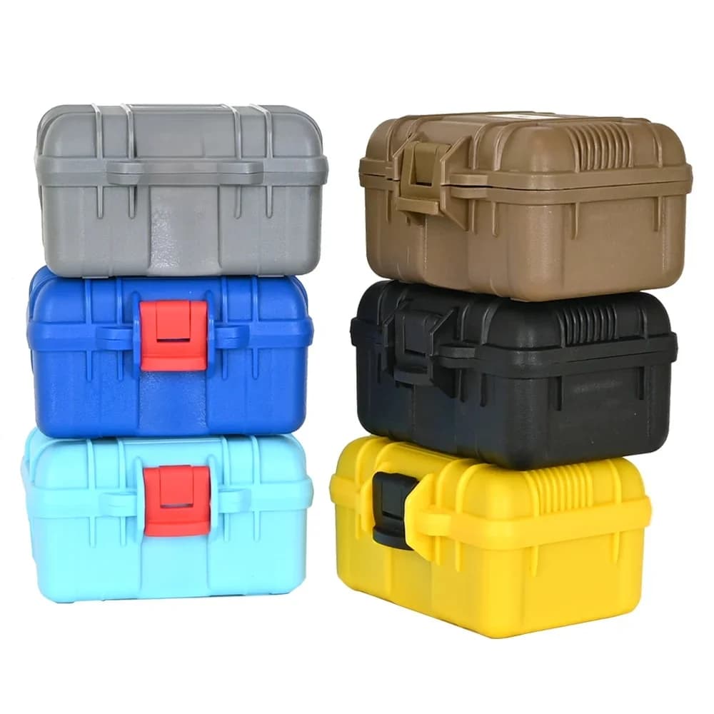 Boîte à Outils en Plastique Scellée et Étanche pour Équipement, Étui Antichoc de Protection de Sécurité, Valise de Rangement Portable pour Camping en Plein Air
