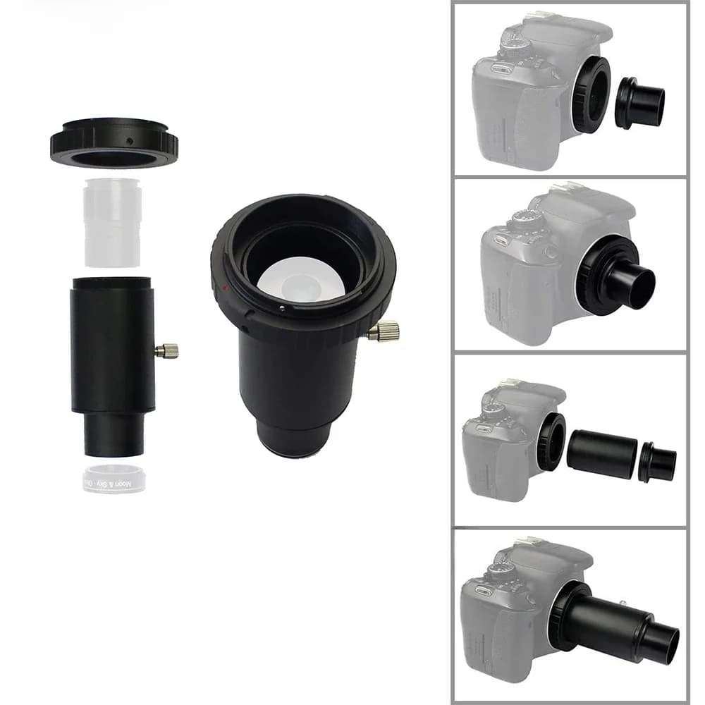 StarDikor-Adaptateur de caméra pour télescope, anneau en T, adaptateur de montage pour télescope 1.25 ", tube d'extension pour Nikon, IL, Sony, Pentax, Olympus