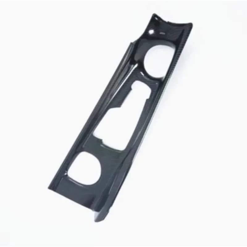 Garniture 1pcs d'ABS de panneau de changement de vitesse de console centrale intérieure de voiture de dessin de fibre de carbone pour la C-HR LHD & RHD de Toyota CHR 2016-2018