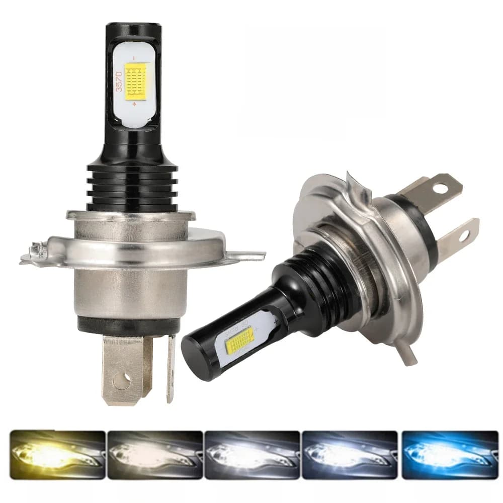 Phare LED Canbus Turbo pour Voiture, Phare Antibrouillard pour Sauna, Puce CSP, H7, 20000LM, 4300K, 8000K, 3000K, HB3, HB4, 9005, 9006, H3, H1, H8, H4, H11, H9, H13, 2 Pièces