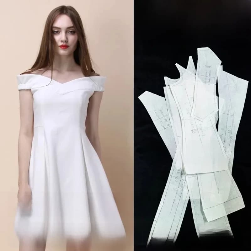 Robe de style fermeture éclair, vêtement à motif de couture, dessin pour femmes, BLQ-323