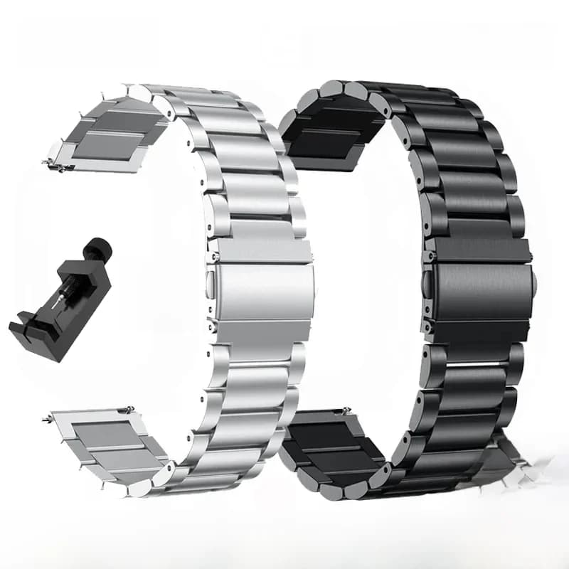 Bracelet de montre 18mm 22mm 20mm pour Samsung Galaxy Watch 7/6/5/4/3 S3 Active2 Huawei Watch GT 7 Pro GT6 GT5 GT4 3 en acier inoxydable