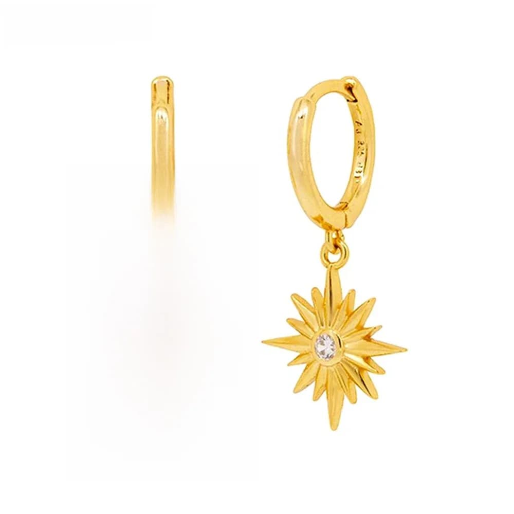 Boucles d'oreilles en argent Sterling 925 pour femmes, boucle d'oreille, Style européen et américain, couronne de soleil, bijoux élégants à la mode, cadeaux d'anniversaire
