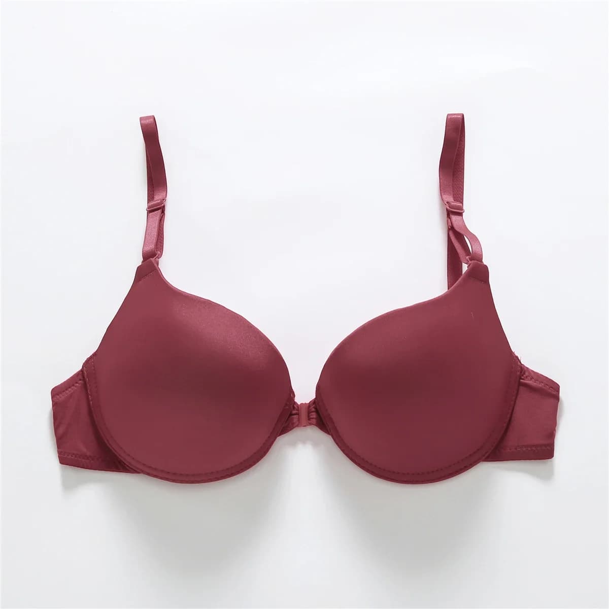 Bouton avant Lingerie femmes beauté dos Push Up soutien-gorge grande taille soutien-gorge femmes haut filaire Sexy dos nu soutien-gorge confortable intimes
