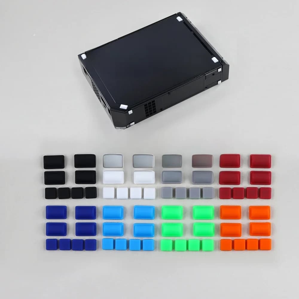 1 ensemble de couvre-pieds en caoutchouc antidérapant en silicone 8 en 1, pour Console Nintendo WII, housse anti-poussière antidérapante