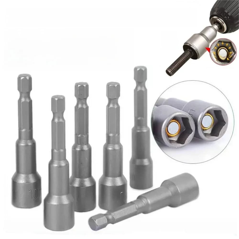 Jeu de douilles à douille hexagonale 6mm-19mm, jeu de douilles d'écrous pour perceuses électriques, tournevis électrique, outils de poignée, livraison gratuite