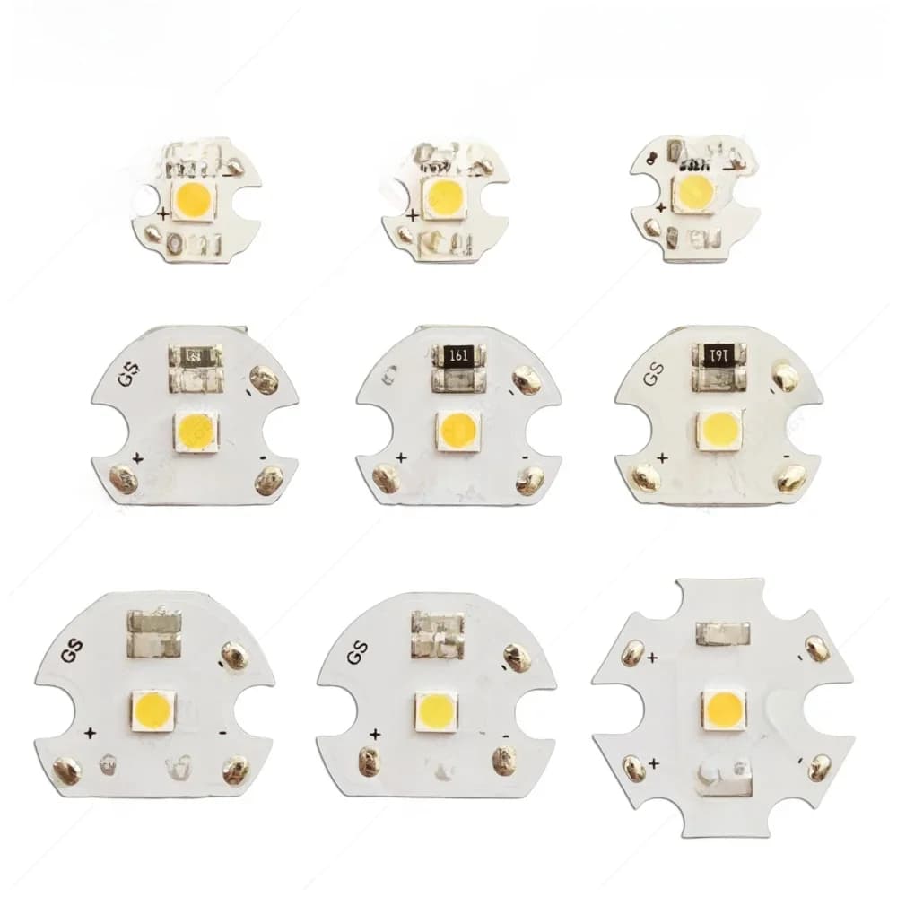 10 pièces, 10/16/18/20 mm, DC12V/24V, ampoule LED 3030 SMD, plaque pour lampe, pas besoin de driver, connecter la source lumineuse, blanc/blanc chaud, panneau PCB pour lampe.