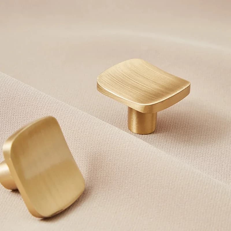Boutons de cuisine d'armoire en laiton massif moderne, boutons de commode de tiroir de meubles en or, poignées de porte de placard-1Pack