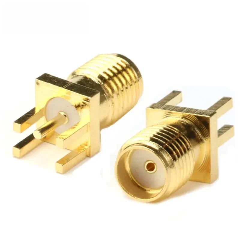 Javino – connecteur Jack femelle SMA pour bord à souder de 1.6mm, PCB à montage droit, connecteurs RF plaqués or, prise à souder, 5 à 50 pièces