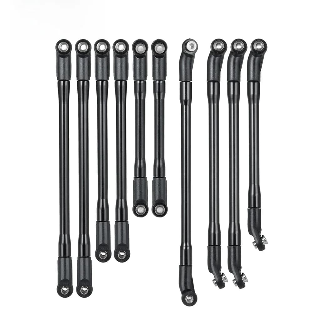AXSPEED 10 pièces de biellettes de liaison en aluminium CNC pour Axial SCX10 II 90046 90047, empattement 313 mm, pièces de mise à niveau pour voiture RC Crawler 1/10