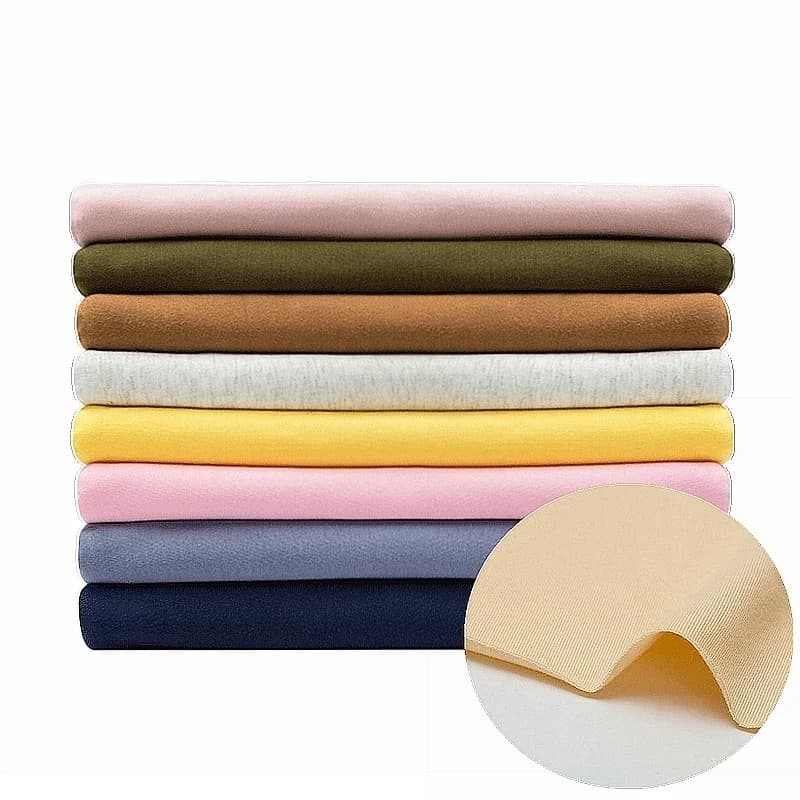 Tissu extensible d'été 95% coton 5% élasthanne au mètre, matériel de couture pour T-Shirt tricoté doux pour la peau, 100x180cm, A0282