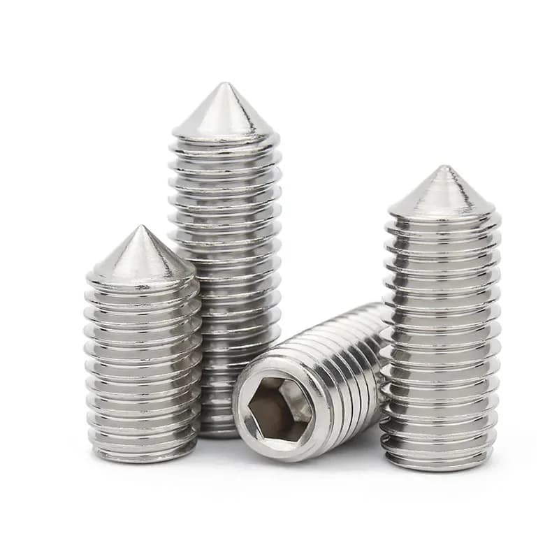 Vis de réglage à bout conique M2 M2.5 M3 DIN914 en acier inoxydable, douille hexagonale Allen, boulon sans tête