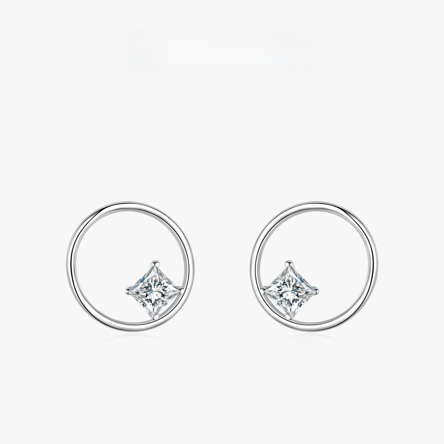 Ailmay – boucles d'oreilles rondes en argent Sterling 100% pour femme, bijoux fins à la mode, Zircon clair, mariage, fiançailles, 925