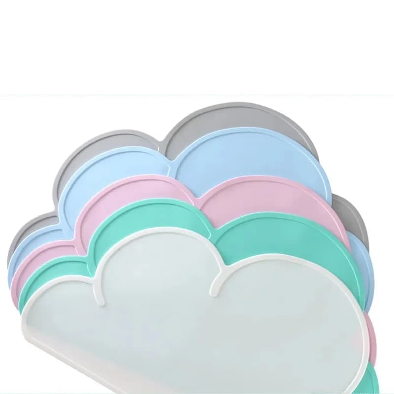 Napperon imperméable en Silicone pour chien, tapis d'alimentation en forme de nuage mignon pour chat, bol de lavage facile, nourriture, eau potable, fournitures pour animaux de compagnie