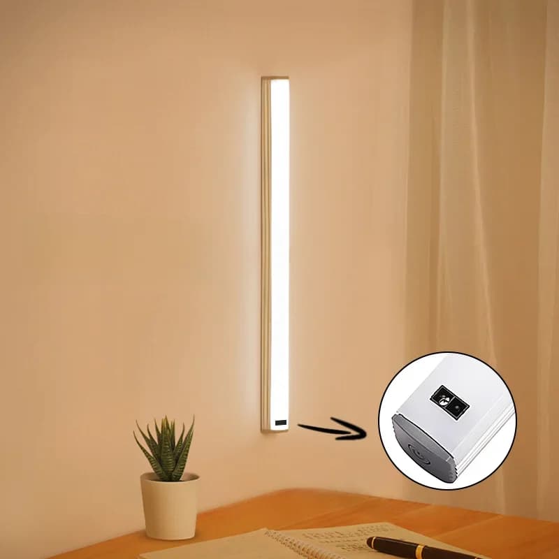 Lampe d'armoire à LED aste par USB, gradation sans fil, capteur de mouvement et de balayage manuel, veilleuse de chambre et de garde-robe, cuisine, 15 cm, 21 cm, 30cm