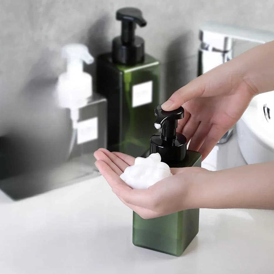 Distributeur de savon moussant vide, salle de bains, désinfectant pour les mains, shampoing, Lotion de lavage du corps, pompe rechargeable, fabrication de bouteilles, récipient en mousse