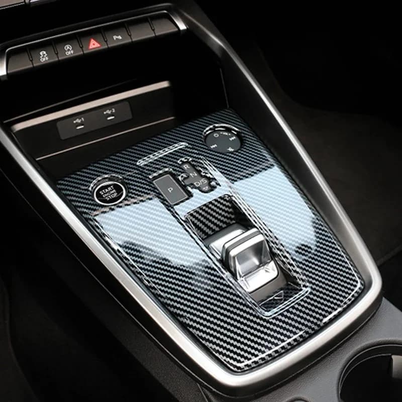 Accessoires en Fiber de carbone ABS pour Console centrale, panneau de changement de vitesse, couverture décorative intérieure pour Audi A3 8Y 2021 2022 2023 2024 2025