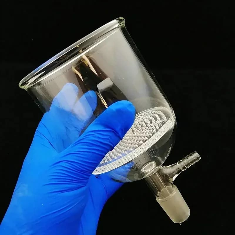 1 pièces 30 ml à 1000 ml 19 # 24 # 29 # Entonnoir de filtre de Port de meulage Standard, entonnoir de plaque en nid d'abeille en verre de laboratoire avec bouche d'aspiration latérale