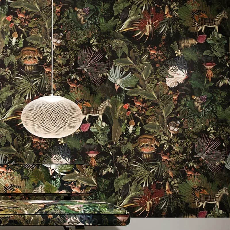 Papier peint personnalisé de plantes tropicales d'asie du sud-est, pour chambre à coucher, salon, arrière-plan de télévision, décoration murale