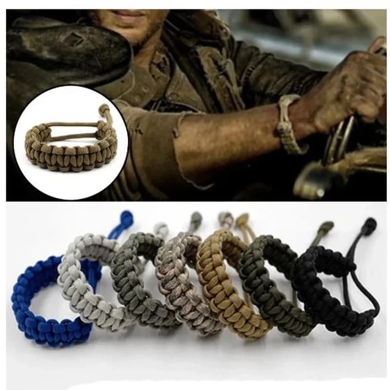 Bracelet d'urgence de survie réglable, 7 couleurs, cordon paracorde 550, cordon de tissage pour Camping, randonnée, accessoires de plein air
