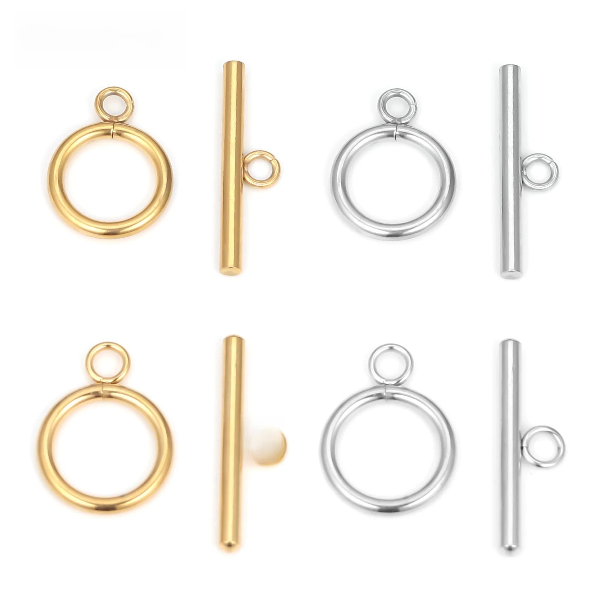 5 ensembles de fermoirs OT en acier inoxydable pour la fabrication de bijoux, colliers, connecteurs, Bracelets, crochets, accessoires d'artisanat
