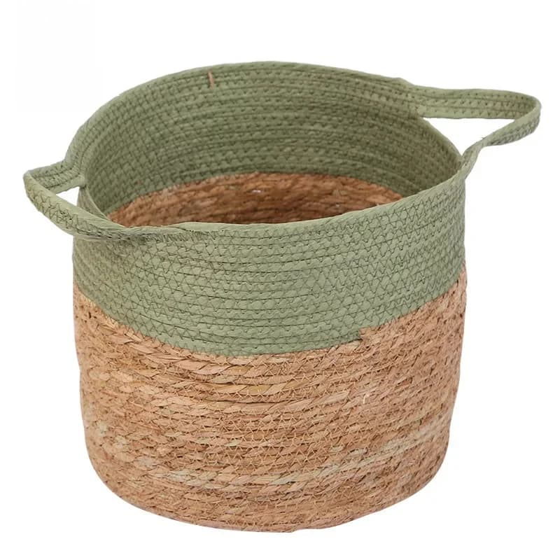 Mir de rangement en paille naturelle, jardinière en rotin, pot de fleurs, décoration artisanale, maison moderne, salon, chambre à coucher, boutique, jardin, panier à plantes