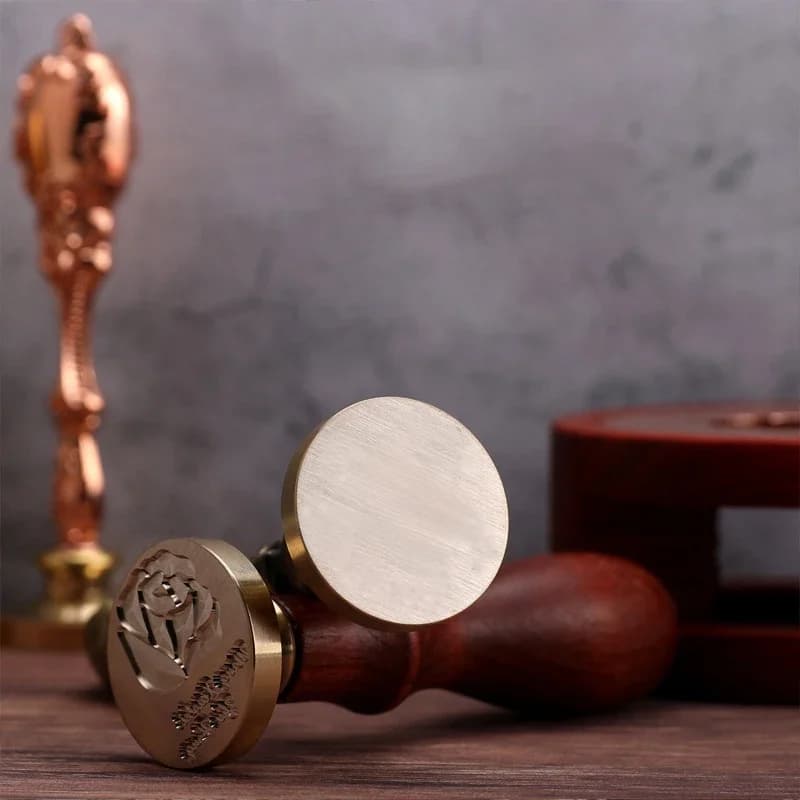 Tête de tampon de cire à sceau personnalisé avec votre logo Sceau de cire personnalisé logo personnalisé 22/25/30/35 mm artisanat pour la fabrication de cartes lettre de mariage