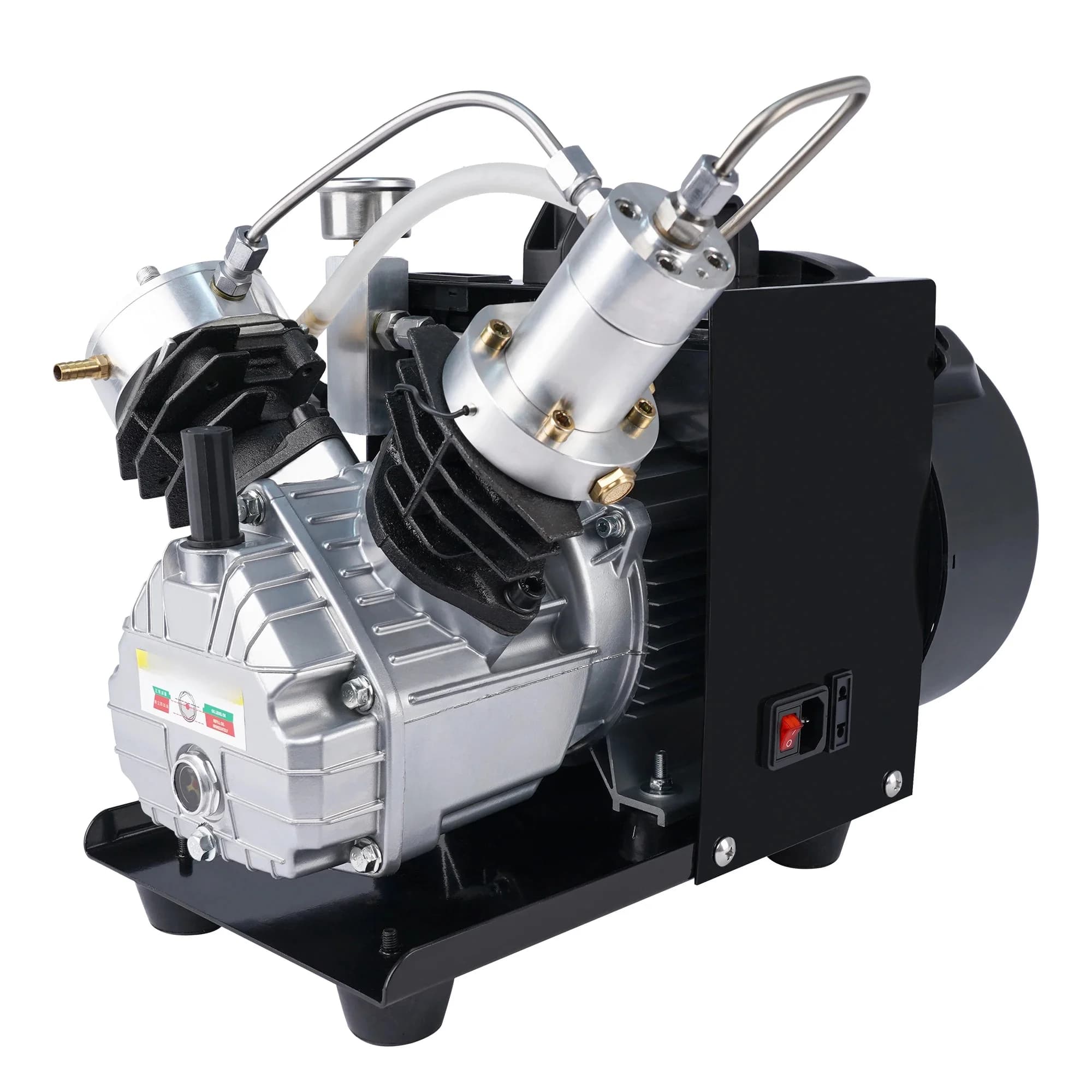 TUXING TXEDM041, compresseur d’air PCP de 4500 psi (300 bars), compresseur haute pression avec double tête de cylindre pour fusil PCP et plongée sous-marine.