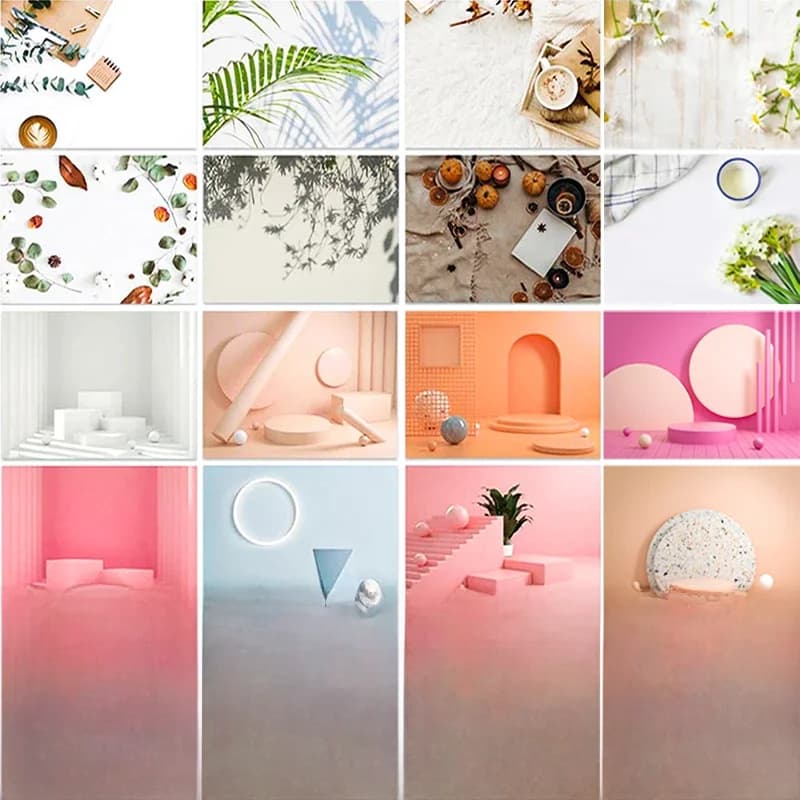 Décors de photographie de studio photo, papier de fond étanche pour photophones, accessoires de photocall alimentaire, 57x42cm, 2 côtés