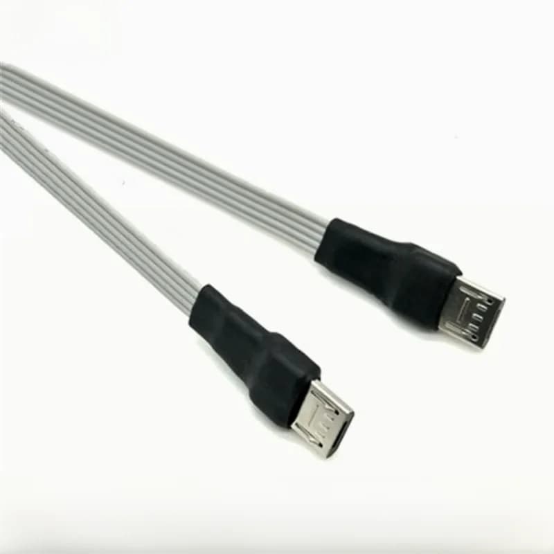 Câble plat Micro USB 2.0, connecteur mâle vers Micro USB 2.0, rallonge mâle et femelle, 5 broches, 0.1m, 0.2m, 0.3m, 0.5m, 1m, 2m
