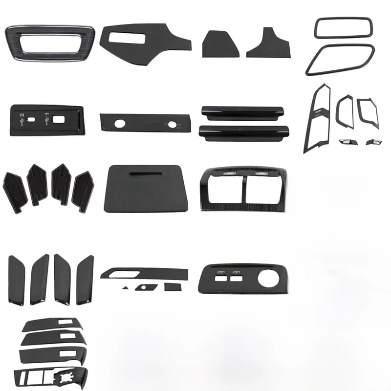 Cadre de décoration de Console centrale en acier inoxydable noir, garniture de couverture pour Audi Q3 2019 2020 2021, accessoires d'intérieur de style de voiture