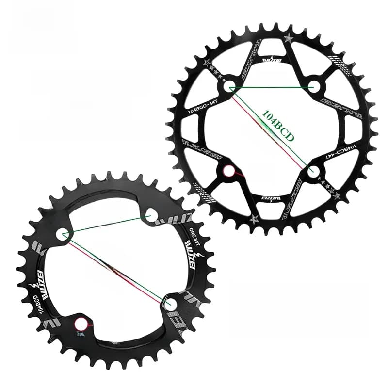 WEI-Plateau de vélo VTT, plaque unique, roue à chaîne, étroit, large, forme ronde, MERCEDES, commencerBCD, 30 T, 32 T, 34 T, 36 T, 38 T, 40 T, 42 T, 44 T, 46 T, 48 T, 50 T, 52T