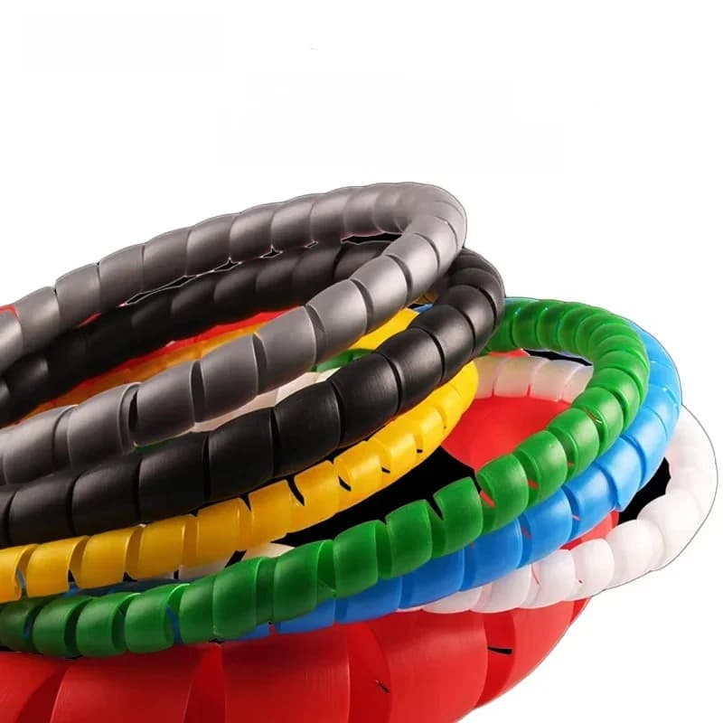 Tube de protection en spirale 1/5M pour câbles 6-50mm, anti-morsure, gaine de protection enroulable