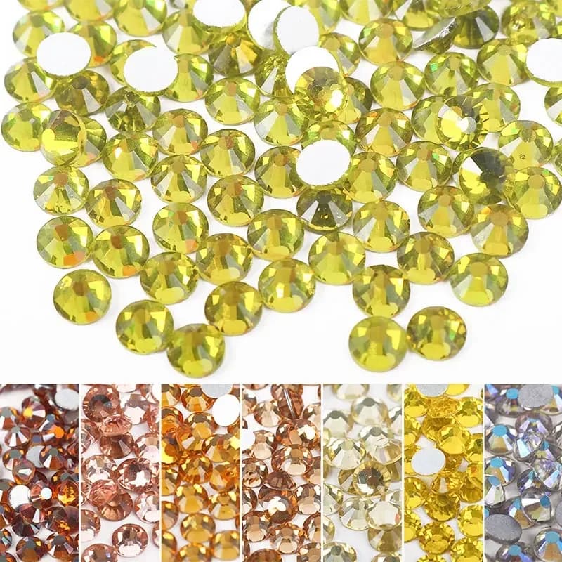 Strass à dos plat en cristal AB, non correctif, paillettes pour ongles, pierre de vêtement, décoration artisanale bricolage, SS6, SS10, SS16, SS20, SS30