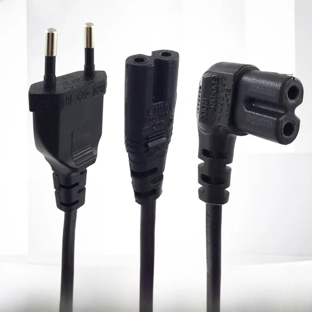 Câble d'alimentation CA EU vers IEC 320C C7, Schuko CEE7/16 vers C7, câble d'alimentation en forme de 8 pour téléviseurs LED Samsung, Philips, Sony, 3m/5m