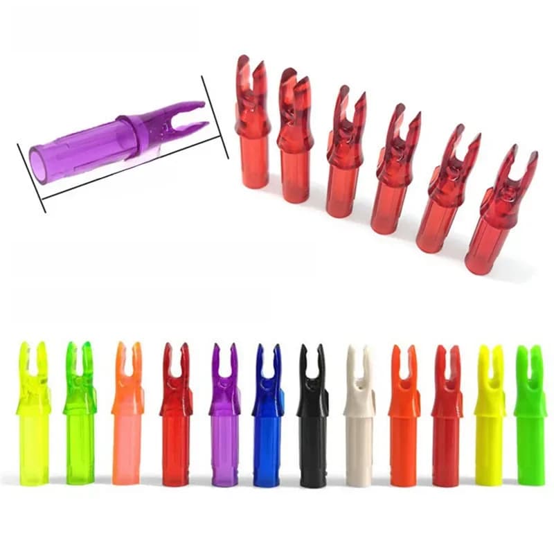 30 pièces colonnes de flèche colorées tir à l'arc insérer queue de flèche ID6.2mm arbre de flèche en fibre de verre de carbone bricolage Nock tir accessoires de chasse