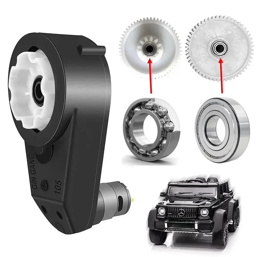6V 12V 24V 550 GINGANG Enfants à Grande Vitesse Tour Électrique sur Voiture Roulement de Véhicule Moteur Boîte de Vitesses Réducteur de Moteur Accessoires de Mise à niveau