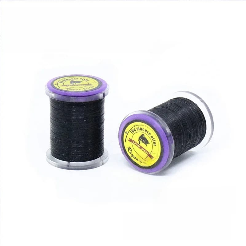 Fil de montage de mouches Royal Sissi 1 bobine, couleur noire, 50 deniers, GSP, super haute résistance, monofilament ciré pour petites mouches, fil de montage 14/0