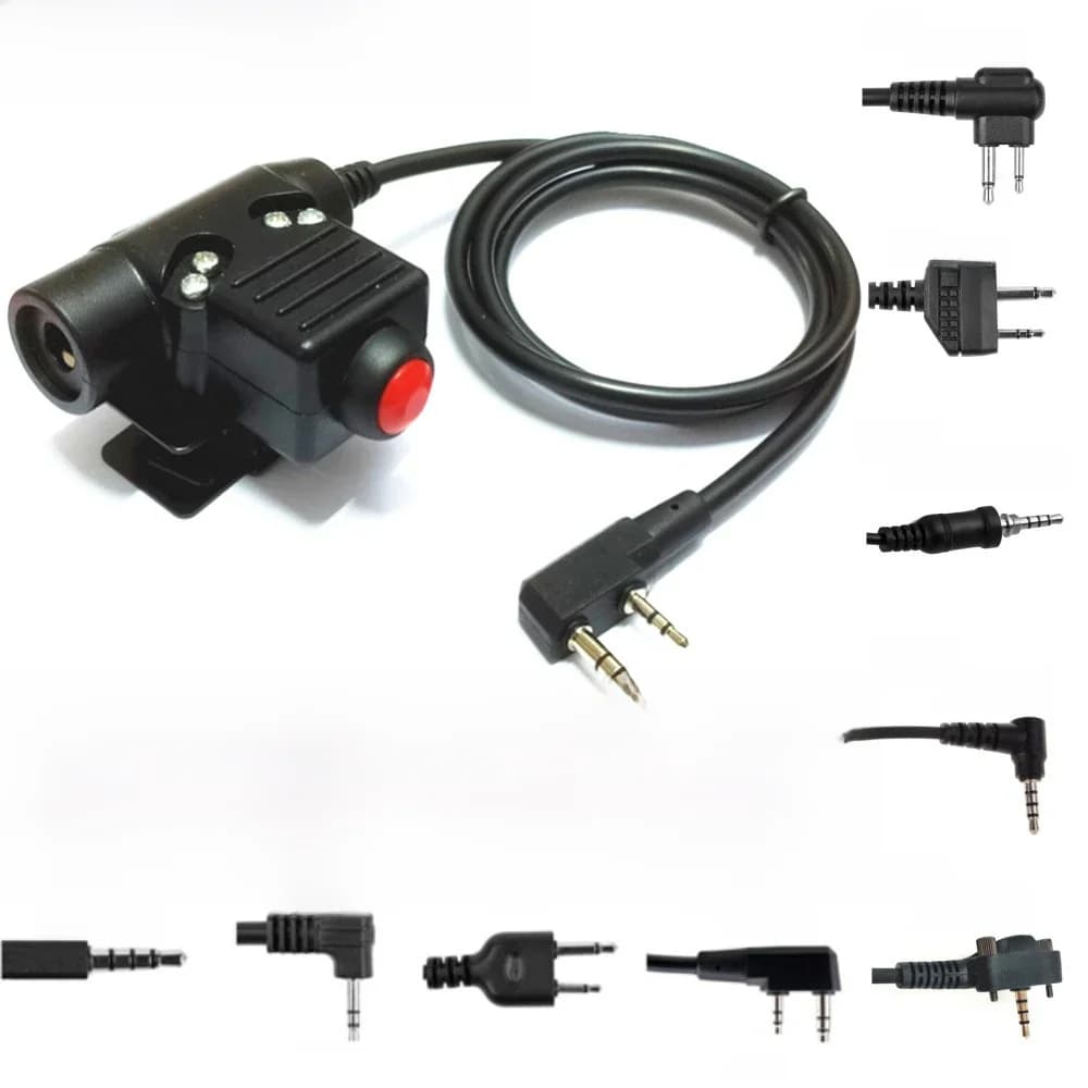 Accessoires de casque DulU94 PTT, casque pour Motorola BAOFENG, UV5R, KENWOOD, YEASU, ICOM', TEA, TMC, RAC, FCS, FMA
